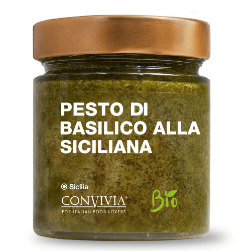 Pesto di basilico alla siciliana bio