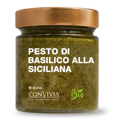 Pesto di basilico alla siciliana bio