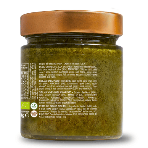 Pesto di basilico alla siciliana bio