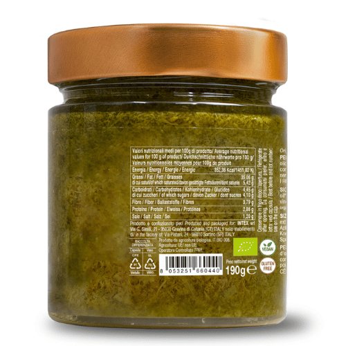 Pesto di basilico alla siciliana bio